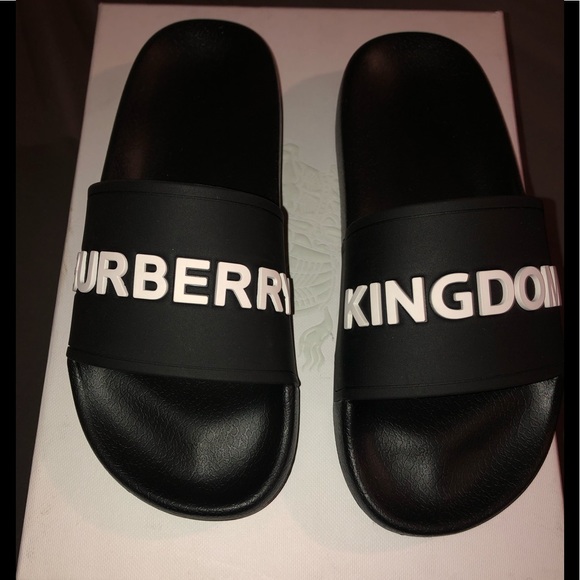 kids burberry slides